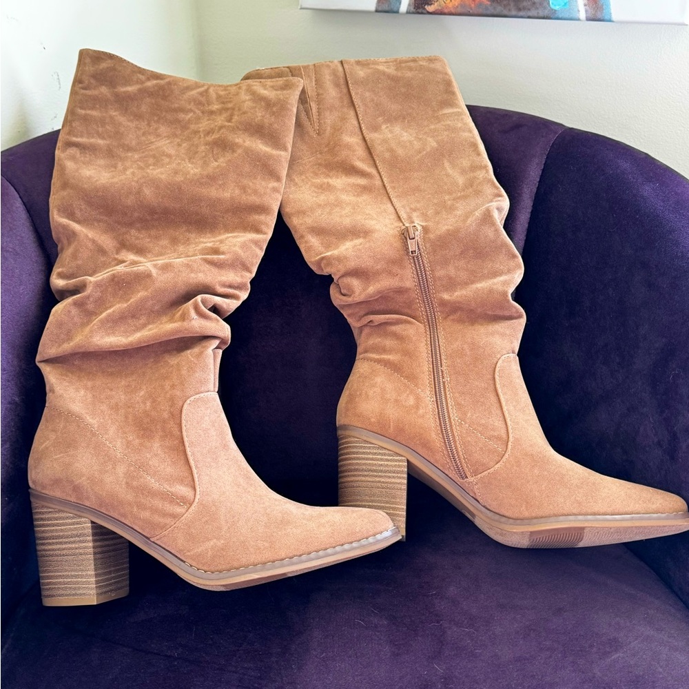 NWOT Slouchy Suede Boots